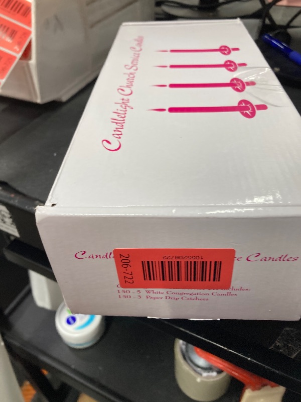 Photo 1 of  Packs Unscented White No Smoke ChurchCandles with Drip Protectors for Devotionalcandlelight Vigil Service.