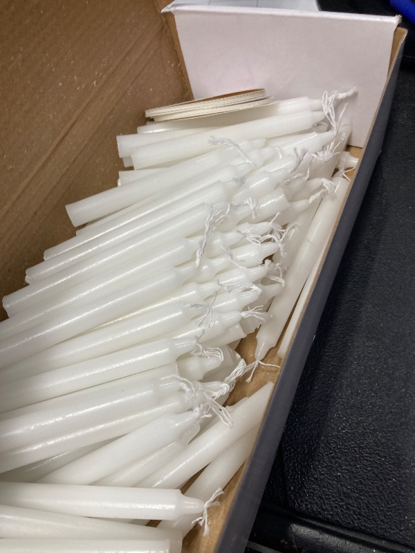 Photo 1 of  Packs Unscented White No Smoke ChurchCandles with Drip Protectors for Devotionalcandlelight Vigil Service.