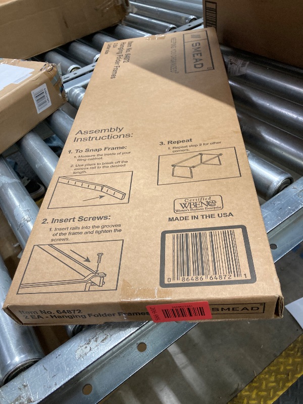 Photo 1 of ***Factory seal***

Smead Heavy Duty Steel Hanging File Folder Frame, Letter Size, Gray, Adjustable Length 23" to 27", 2 per Pack (64872)