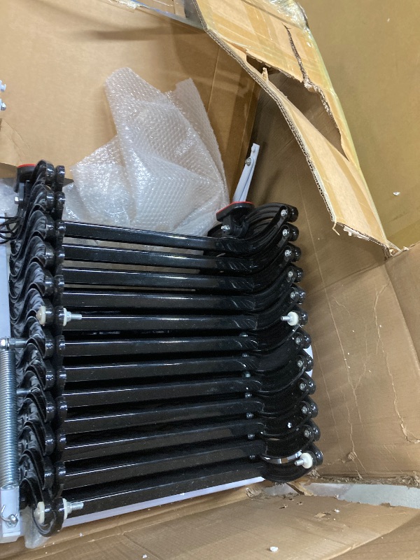 Photo 1 of 12 Steps Electric Attic Ceiling Ladder, Retractable Pull Down System Attic Stair, Invisible Folding Ceiling Loft Ladder with Telescoping Handrail, Extension Steps Staircase for Home(Black, Steps 12)