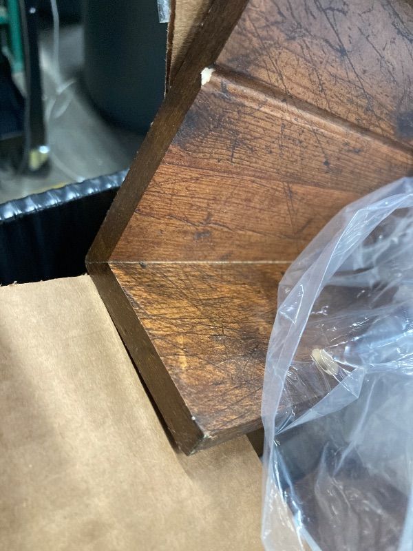 Photo 1 of ***MISSING HARDWARE***Muzilife 12" Small Floating Wall Ledge Shelves with Lip - Set of 2 Wood Floating Shelves - Honey Brown Wall Mounted Picture Ledge for Office, Bathroom, Bedroom, Living Room, Kitchen***MISSING HARDWARE***