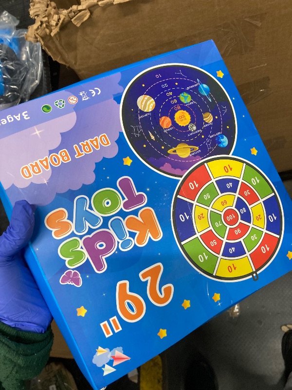 View 2 of BooTaa 2 Pack 29" Large Dart Board Game Set with 20 Sticky Balls, Indoor/Sport Outdoor Fun Party Play Games, Boys Girls Toys, Birthday Toy Gifts for 3 4 5 6 7 8 9 10 11 12 Year Old Boys Girls Kids