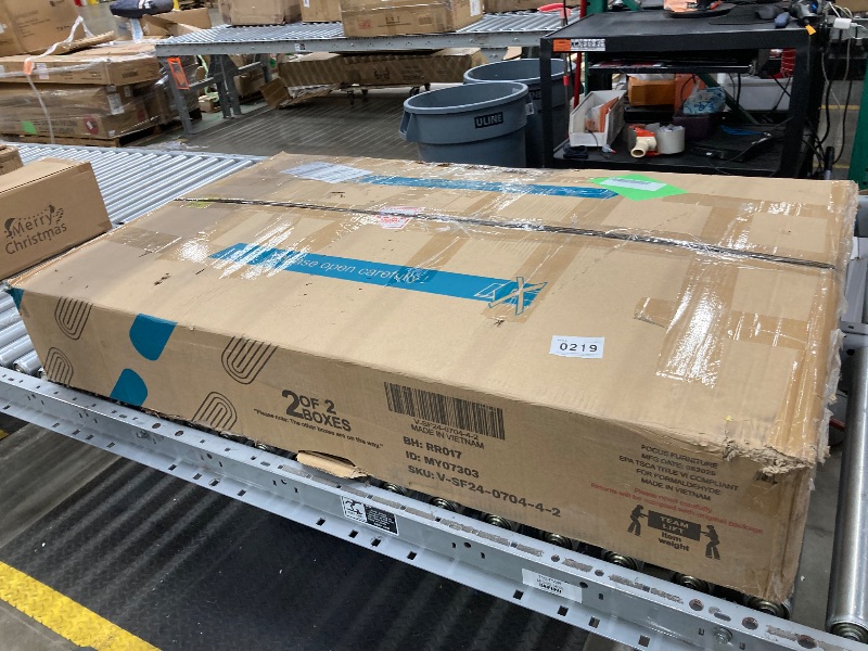 Photo 1 of ***Partial Set*** Furmax 3 Seats L-Shaped Sectional Sofa with Movable Ottoman for Living Room, Fabric Convertible Modular Couch, Gray