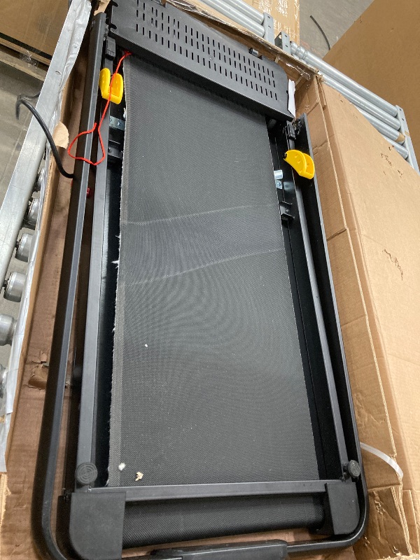 Photo 4 of YPOO Foldable Treadmill with Incline, Walking Pad with Handle Bar 3 Level Incline, Portable Folding Treadmills for Home/Office 300 Lbs Capacity, Quiet Desk Treadmill with Remote Control & APP