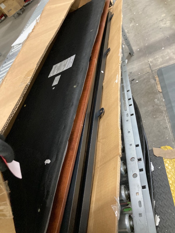 Photo 1 of NISIEN Queen Bed Frame, Platform Bed Queen Size with Charging Station and Storage Upholstered Headboard, Gray
