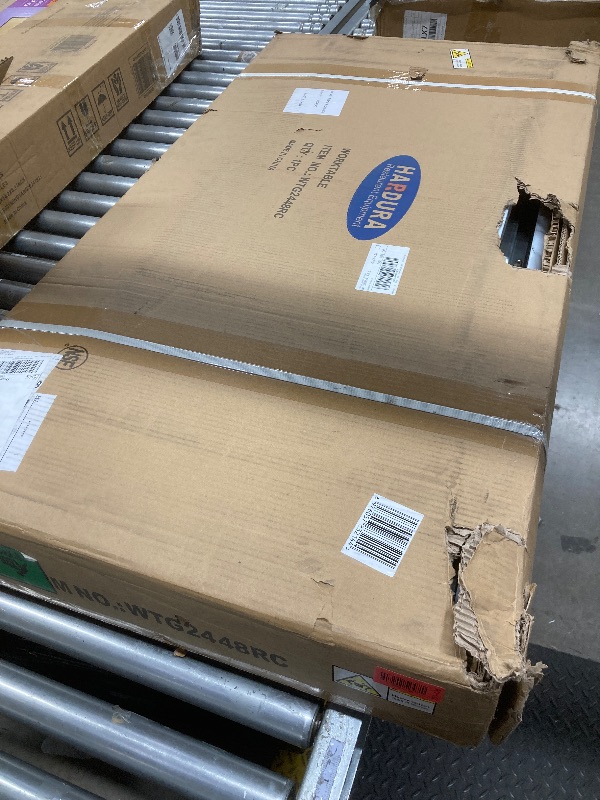 Photo 1 of HARDURA Stainless Steel Table 24 x 48 Inches with Wheels Casters NSF Heavy Duty Commercial Prep Table with 2” Backsplash and Adjustable Undershelf for Restaurant Kitchen Home and Hotel