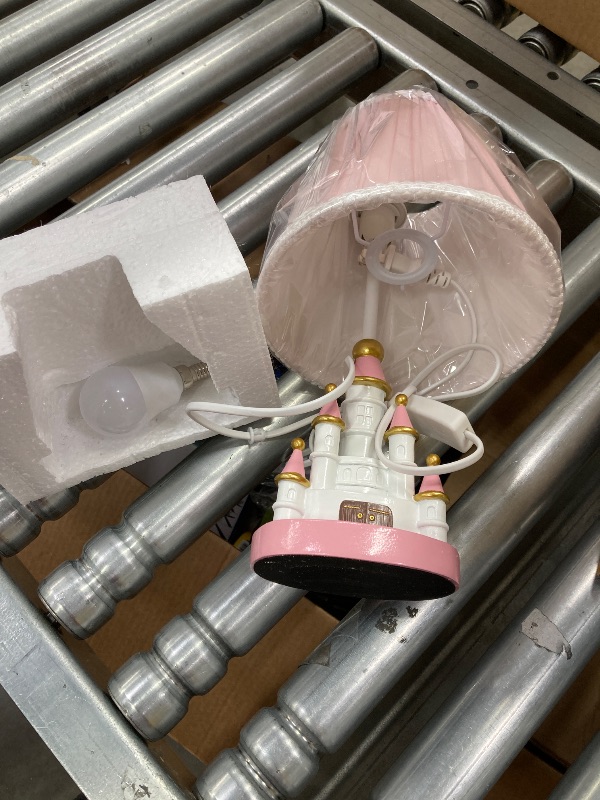 Photo 1 of ***14 INCHES HIGH***HERBESTBAY Kids Table Lamp, Adorable 14 Inch Castle Style Kids Desk Lamp, Pink Bedside Lamp Ideal for Girls Bedroom Decor, Includes LED Bulb***14 INCHES HIGH***