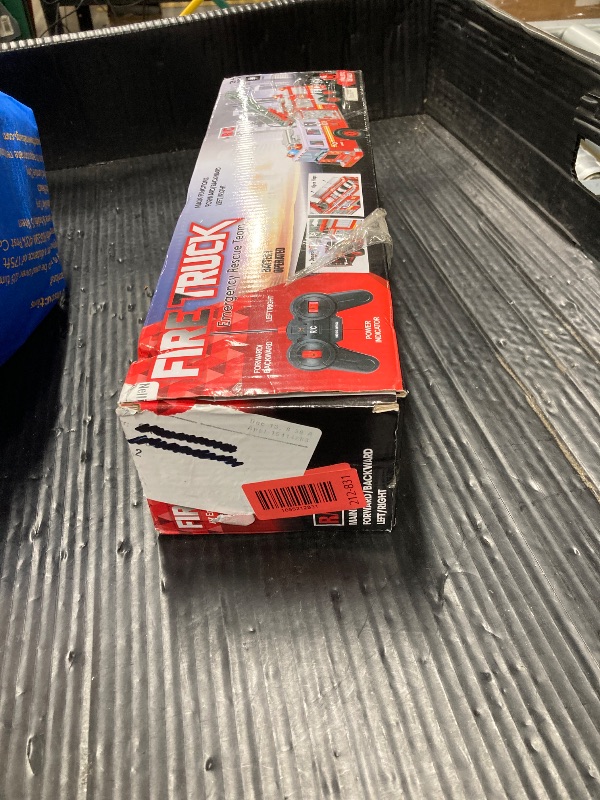 Photo 1 of ***MISSING LADDER AND REMOTE CONTROL***Liberty Imports RC Fire Truck - Big Remote Control Toy Fire Truck - 14" Rescue Fire Engine with Flashing Lights and Siren Sounds, Extendable Rescue Ladder for Kids***MISSING LADDER AND REMOTE CONTROL***