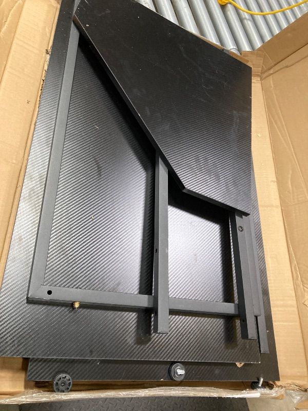 Photo 1 of ***INSTRUCTION MANUAL AND POSSIBLY PARTS MISSING*** Computer Desk L Shaped, 51 Inch Reversible L Shaped Desk, Gaming Desk, Home Office Desk, Carbon Fiber Black***INSTRUCTION MANUAL AND POSSIBLY PARTS MISSING***