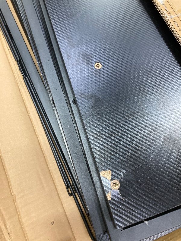 Photo 1 of ***INSTRUCTION MANUAL AND POSSIBLY PARTS MISSING*** Computer Desk L Shaped, 51 Inch Reversible L Shaped Desk, Gaming Desk, Home Office Desk, Carbon Fiber Black***INSTRUCTION MANUAL AND POSSIBLY PARTS MISSING***