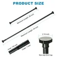 Photo 1 of ***THERES AN END PIECE MISSING*NOT SURE ABOUT OTHER PIECES***BEAMNOVA 28"-44" Adjustable Tension Curtain Rod, No Drilling Telescopic Tension Rods for Wardrobe Closet Windows Curtains, Black (2 Pack)***THERES AN END PIECE MISSING*NOT SURE ABOUT OTHER PIECE