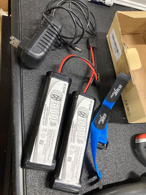 Photo 1 of (2-Pack) 8.4V 3000mAh Ni-MH Battery with TRX Plug and Charger Replacement for RC Car Truck Boat Buggy Tamiya Traxxas Kyosho HPI LOSI