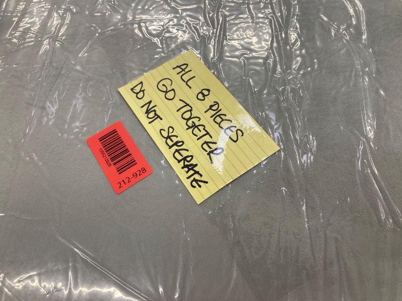 Photo 1 of ***THE 8 PIECES YOU SEE HERE ARE ALL THAT IS INCLUDED. THERE ARE NO OTHER PARTS***Pinmoco L-Shaped Sectional Sofa Couch for Living Room, 3 Seat Velvet Convertible Sofa with Movable Storage Ottoman and Side Pockets, Grey***THE 8 PIECES YOU SEE HERE ARE ALL