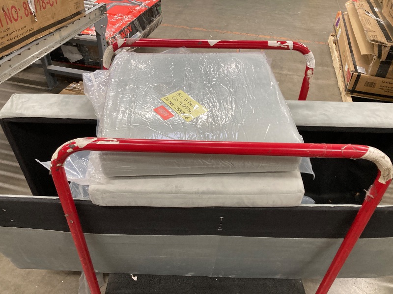 Photo 1 of ***THE 8 PIECES YOU SEE HERE ARE ALL THAT IS INCLUDED. THERE ARE NO OTHER PARTS***Pinmoco L-Shaped Sectional Sofa Couch for Living Room, 3 Seat Velvet Convertible Sofa with Movable Storage Ottoman and Side Pockets, Grey***THE 8 PIECES YOU SEE HERE ARE ALL