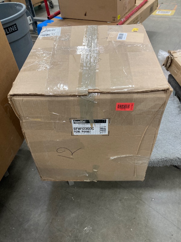 Photo 1 of ***NO KEY***SentrySafe Waterproof and Fireproof Alloy Steel Digital Safe Box for Home with Code Button Keypad, 1.23 Cubic Feet, 17.8 x 16.3 x 19.3 Inches (exterior), SFW123GDC***NO KEY***