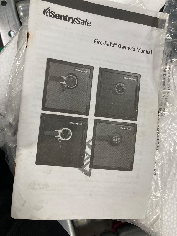 Photo 1 of ***NO KEY***SentrySafe Waterproof and Fireproof Alloy Steel Digital Safe Box for Home with Code Button Keypad, 1.23 Cubic Feet, 17.8 x 16.3 x 19.3 Inches (exterior), SFW123GDC***NO KEY***