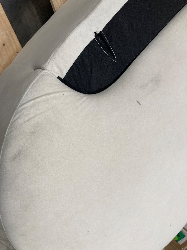 Photo 1 of ***WHAT YOU SEE IN THE PICTURES IS ALL THAT IS INCLUDED**NOTHING ELSE*PARTS MISSING**VERY DIRTY*MODERN CURVED SOFA WITH HALF MOON DESIGN & 2 SMALL PILLOWS***WHAT YOU SEE IN THE PICTURES IS ALL THAT IS INCLUDED**NOTHING ELSE*PARTS MISSING***VERY DIRTY***