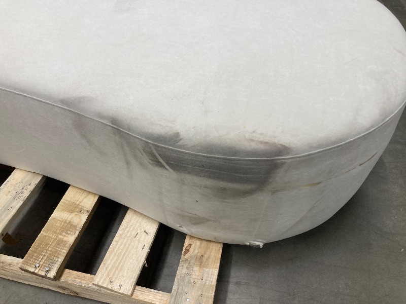 Photo 1 of ***WHAT YOU SEE IN THE PICTURES IS ALL THAT IS INCLUDED**NOTHING ELSE*PARTS MISSING**VERY DIRTY*MODERN CURVED SOFA WITH HALF MOON DESIGN & 2 SMALL PILLOWS***WHAT YOU SEE IN THE PICTURES IS ALL THAT IS INCLUDED**NOTHING ELSE*PARTS MISSING***VERY DIRTY***