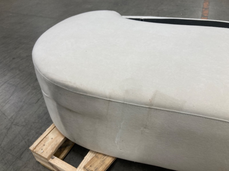 Photo 1 of ***WHAT YOU SEE IN THE PICTURES IS ALL THAT IS INCLUDED**NOTHING ELSE*PARTS MISSING**VERY DIRTY*MODERN CURVED SOFA WITH HALF MOON DESIGN & 2 SMALL PILLOWS***WHAT YOU SEE IN THE PICTURES IS ALL THAT IS INCLUDED**NOTHING ELSE*PARTS MISSING***VERY DIRTY***