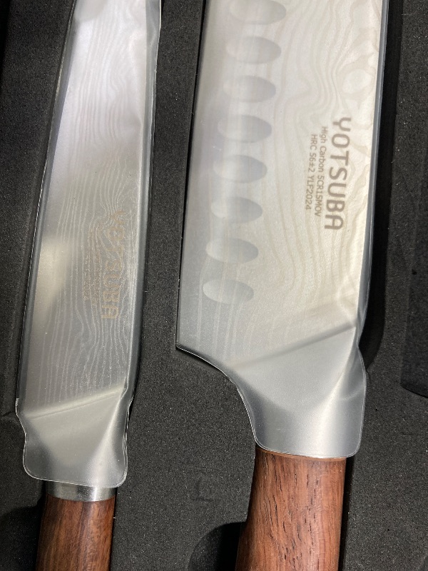 Photo 1 of ***1 KNIFE IS MISSING***YOTSUBA Kitchen Knives Set 3 PCS, Ultra Sharp Chef Knife Set High Carbon Stainless Steel Blade, for Home & Restaurant Use, With Smooth Ergonomic Handle and Stylish Premium Gift Box***1 KNIFE IS MISSING***