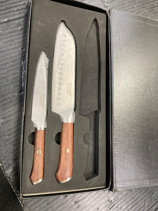 Photo 1 of ***1 KNIFE IS MISSING***YOTSUBA Kitchen Knives Set 3 PCS, Ultra Sharp Chef Knife Set High Carbon Stainless Steel Blade, for Home & Restaurant Use, With Smooth Ergonomic Handle and Stylish Premium Gift Box***1 KNIFE IS MISSING***