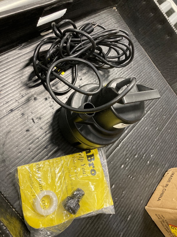 Photo 1 of ***1 ADAPTER IS MISSING***Submersible Sump Pump, Clean/Dirty Water Pump, Portable Utility Pump With 25-Foot Cord, Ideal for Swimming Pool, Garden Pond, Basement, and Flood Relief Drainage***1 ADAPTER IS MISSING***