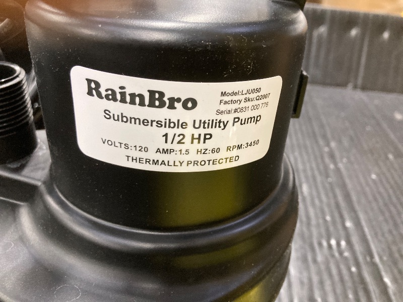 Photo 1 of ***1 ADAPTER IS MISSING***Submersible Sump Pump, Clean/Dirty Water Pump, Portable Utility Pump With 25-Foot Cord, Ideal for Swimming Pool, Garden Pond, Basement, and Flood Relief Drainage***1 ADAPTER IS MISSING***