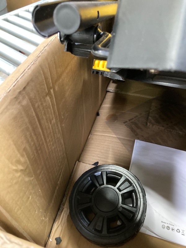 Photo 1 of ***FRONT WHEEL IS BROKEN***ZEGJAW Lawn Mower Cordless,13-Inch Electric Lawn Mower with 4.0Ah Battery and Charger, 2-in-1 Electric Mower with 5-Position Height Adjustment***FRONT WHEEL IS BROKEN***