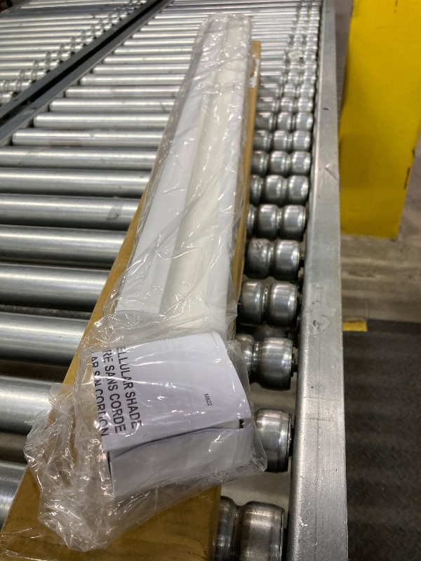 Photo 1 of ***MINOR CREASE***DEZ FURNISHINGS Cordless 1" Light Filtering Cellular Shade, 34"W x 64"H, White***MINOR CREASE***