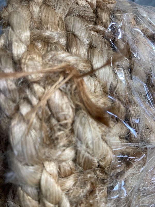 Photo 1 of ***THERE IS SOME DAMAGE*PLZ REFER TO PICTURES***100% JUTE, HANDWOVEN AREA RUG. 3' X 5' ALL NATURAL COLOR***THERE IS SOME DAMAGE*PLZ REFER TO PICTURES***