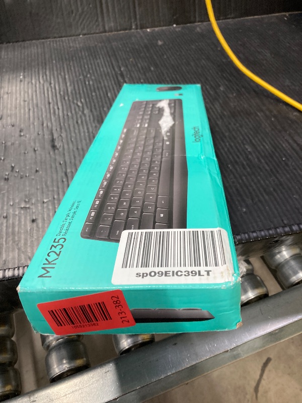 Photo 1 of ***USB TOGGLE MISSING***Logitech MK235 Wireless Keyboard and Mouse Combo for Windows, 2.4 GHz Wireless Unifying USB Receiver, 15 FN Keys, Long Battery Life, Compatible with PC, Laptop***USB TOGGLE MISSING***