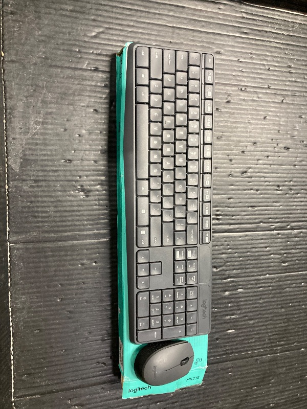 Photo 1 of ***USB TOGGLE MISSING***Logitech MK235 Wireless Keyboard and Mouse Combo for Windows, 2.4 GHz Wireless Unifying USB Receiver, 15 FN Keys, Long Battery Life, Compatible with PC, Laptop***USB TOGGLE MISSING***