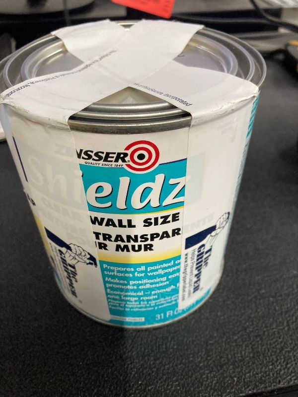 Photo 1 of ***CAN IS DAMAGED***31 FL OZ Zinsser 2104 Clear Shieldz Water-Based Acrylic Wallpaper Primer***CAN IS DAMAGED***