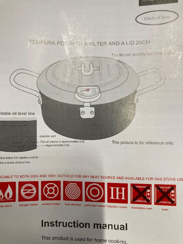 Photo 1 of ***MISSING FILTER & BAFFLE TO HOLD THERMOMETER***JAPANESE TEMPURA DEEP FRYER POT***MISSING FILTER & BAFFLE TO HOLD THERMOMETER*** ***