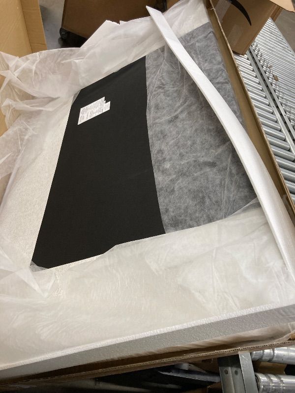 Photo 1 of ***HEADBOARD ONLY***Modway Keynote Modern Queen Curve Shaped Headboard in Heathered Weave Ivory, Woven Heathered Fabric Upholstery***HEADBOARD ONLY***