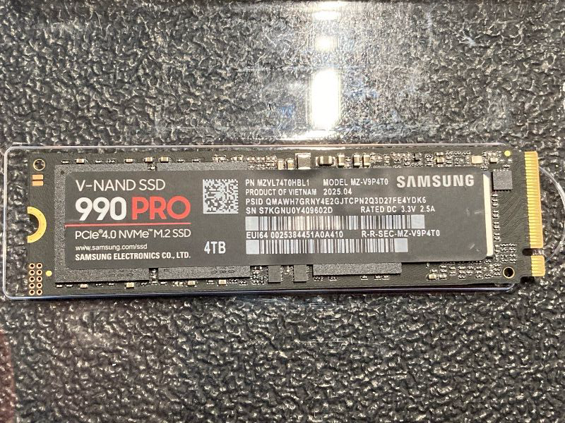 View 1 of ***THE BOX IS NOT THIS ITEM***Samsung 990 PRO SSD 4TB PCIe 4.0 M.2 2280 Internal Solid State Hard Drive, Seq. Read Speeds Up to 7,450 MB/s for High End Computing, Gaming, and Heavy Duty Workstations, MZ-V9P4T0B/AM***THE BOX IS NOT THIS ITEM***