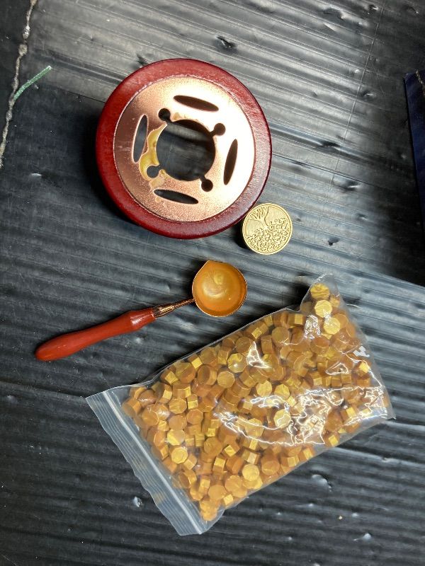Photo 1 of ***WHAT YOU SEE IS EVERYTHING INCLUDED*NOTHING ELSE*** Wax Seal Stamp Kit - 357Pc Set with Wax Beads, Seal Stamp, Warmer, Spoon, Candles for Vintage Envelopes & Letters - Gold***WHAT YOU SEE IS EVERYTHING INCLUDED*NOTHING ELSE***