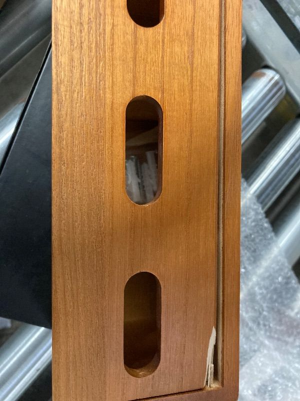 Photo 1 of **CHIP ON LID/COLOR IS NATURAL NOT WHITE**Himitimi Wooden Piggy Bank for Kids, Spend Save Give Money Saving Box Visualized Coin and Cash Savings Box for Childrens Boys Girls Adults(Countertop & Wall-Mount, NATURAL