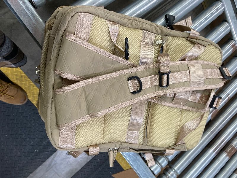 Photo 1 of ***VACCUM DEVICE IS MISSING***WONHOX Travel Vacuum Storage Backpack with Air Pump Vacuum Seal Compression Space Saver Bags Clothing Vacpack 18x14x8 inches Travel Bag Carry on Personal item Laptop Work Backpacks Women Men Khaki***VACCUM DEVICE IS MISSING**
