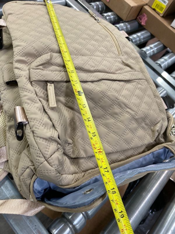 Photo 1 of ***VACCUM DEVICE IS MISSING***WONHOX Travel Vacuum Storage Backpack with Air Pump Vacuum Seal Compression Space Saver Bags Clothing Vacpack 18x14x8 inches Travel Bag Carry on Personal item Laptop Work Backpacks Women Men Khaki***VACCUM DEVICE IS MISSING**