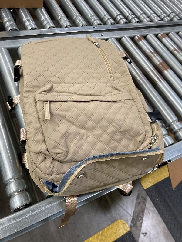 Photo 1 of ***VACCUM DEVICE IS MISSING***WONHOX Travel Vacuum Storage Backpack with Air Pump Vacuum Seal Compression Space Saver Bags Clothing Vacpack 18x14x8 inches Travel Bag Carry on Personal item Laptop Work Backpacks Women Men Khaki***VACCUM DEVICE IS MISSING**
