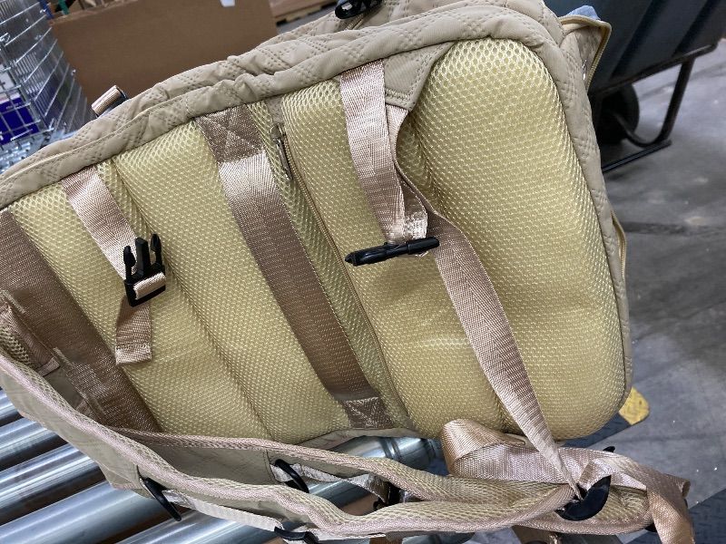 Photo 1 of ***VACCUM DEVICE IS MISSING***WONHOX Travel Vacuum Storage Backpack with Air Pump Vacuum Seal Compression Space Saver Bags Clothing Vacpack 18x14x8 inches Travel Bag Carry on Personal item Laptop Work Backpacks Women Men Khaki***VACCUM DEVICE IS MISSING**