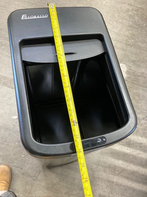 Photo 1 of ***BATTERY COVER MISSING*SMALL DENT***SENSOR TRASH CAN WITH SLIDING LID 28" HIGH X 14" WIDE***BATTERY COVER MISSING***SMALL DENT***