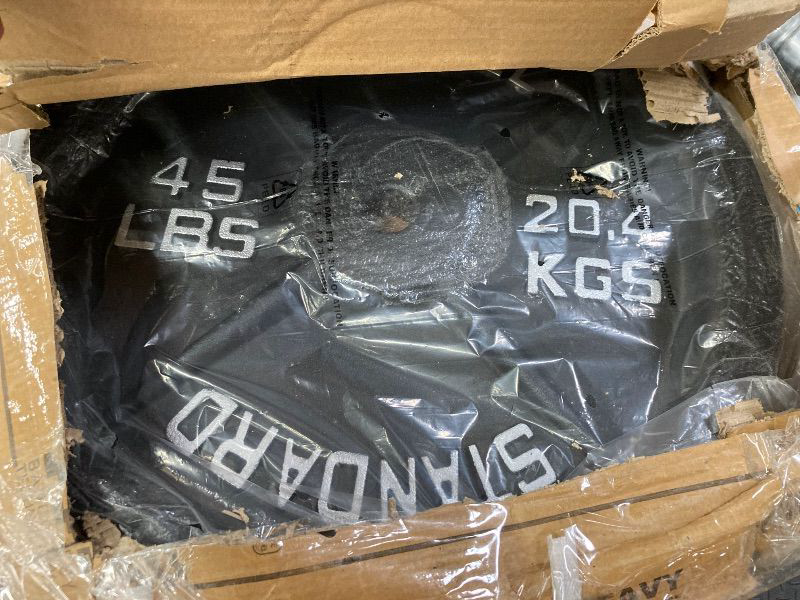 Photo 1 of ***1 WEIGHT PLATE ONLY***Fitvids 1 Inch Standard Weight Plate 45 LB Plate for Home Gym Strength Training, Deep Grip Edge***1 WEIGHT PLATE ONLY***