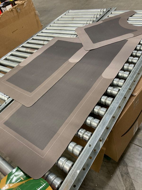 Photo 1 of **THESE ARE RUBBER MATS**Bath Mat Rug Sets, Bathroom Mat with Toilet Mats U-Shaped Non-Slip Water Absorbent Rubber Bathroom Mats for Tub, Shower and Bathroom 20"x32"+20"x47"+20"x24", Khaki