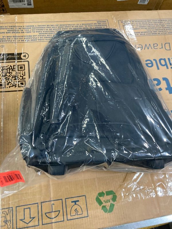 Photo 1 of **DAMAGED-SEE PICS**MATEIN Rolling Backpack, 17 inch Water Resistant Wheeled Laptop Backpack, Carry on Luggage Business Bag, Overnight College Computer Bag Trolley Suitcase for Men Women Adults to Travel, Black