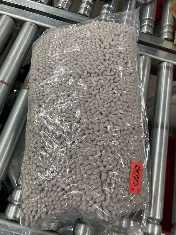 Photo 1 of **ONLY THE 2 RUGS/MISSING SHOWER CURTAINS**Barossa Design No Hook Shower Curtain Sets with Rugs - Gray Bathroom Rug
 and Snap in Liner Bathroom Curtains, Light Grey