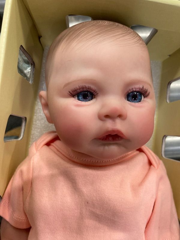 Photo 1 of ***NOT A REBORN DOLL***15"  BABY DOLL AND BOTTLE. THIS DOLL IS IN A REBORN BOX BUT IS NOT, NOT, NOT A REBORN DOLL. **NOT A REBORN DOLL***