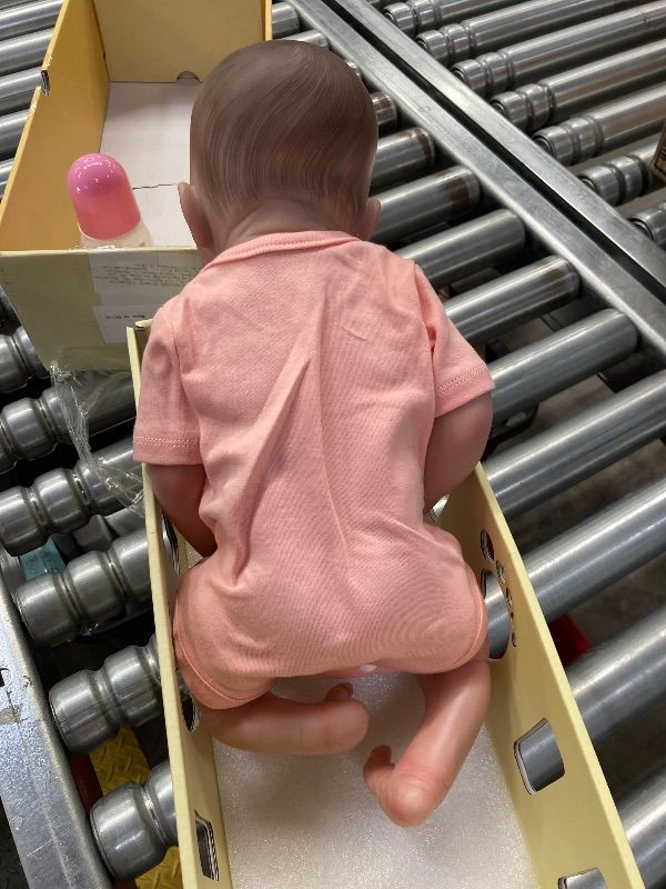 Photo 1 of ***NOT A REBORN DOLL***15"  BABY DOLL AND BOTTLE. THIS DOLL IS IN A REBORN BOX BUT IS NOT, NOT, NOT A REBORN DOLL. **NOT A REBORN DOLL***