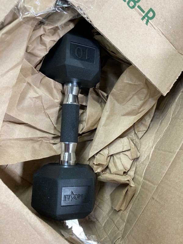 Photo 1 of ***JUST 1***CAP Barbell 10 LB Rubber Coated Hex Dumbbell Hand Weight with Padded Grip***JUST 1***